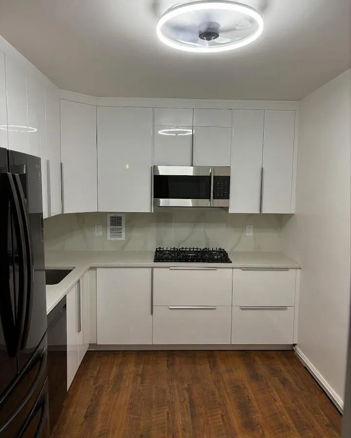 Renovated kitchen with quartz countertops in Seymour